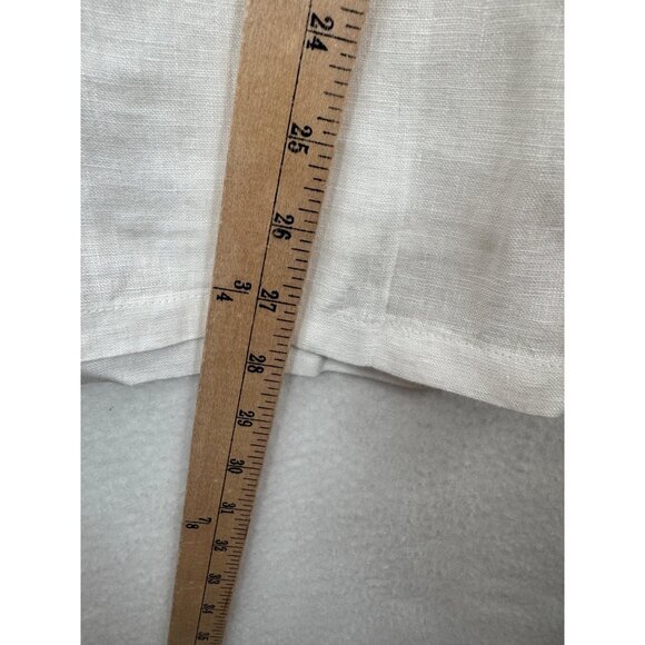 J.Crew Soleil pant in linen wide leg 90s boho white sz XL - Picture 7 of 9